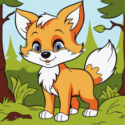 Товари для малювання - Картина за номерами Ідейка Пухнаста лисиця 25 х 25 см (KHO6113) Товари для малювання - Картина за номерами Ідейка Пухнаста лисиця 25 х 25 см (KHO6113)