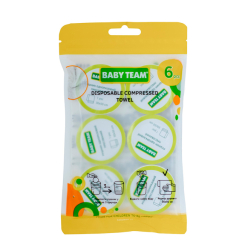 Товари для догляду - Рушники одноразові Baby Team пресовані 6 шт (0155) Товари для догляду - Рушники одноразові Baby Team пресовані 6 шт (0155)