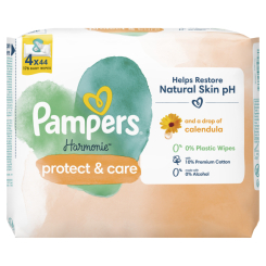 Пелюшки та серветки - Вологі серветки Pampers Harmonie Захист та догляд 4х44 шт (8700216250580) Пелюшки та серветки - Вологі серветки Pampers Harmonie Захист та догляд 4х44 шт (8700216250580)