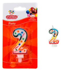 Аксесуари для свят - Свічка для торта EVENTA Цифра 2 (39100500) (39100400) Аксесуари для свят - Свічка для торта EVENTA Цифра 2 (39100500) (39100400)