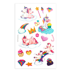 Косметика - Набір тату для тіла Tattooshka Єдинорожки з блискітками (WS-E044) Косметика - Набір тату для тіла Tattooshka Єдинорожки з блискітками (WS-E044)