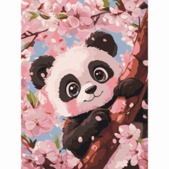 Товари для малювання - Картина за номерами Brushme Мила панда 30х40 см (KBS0181) Товари для малювання - Картина за номерами Brushme Мила панда 30х40 см (KBS0181)