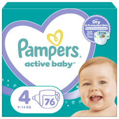Підгузки - Підгузки Pampers Active Baby Giant Maxi 9-14 кг 76 шт (8001090949615) Підгузки - Підгузки Pampers Active Baby Giant Maxi 9-14 кг 76 шт (8001090949615)