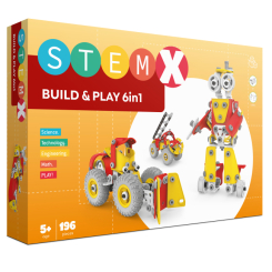 Конструктори з унікальними деталями - Конструктор StemX Build and play 6 в 1 (73285) Конструктори з унікальними деталями - Конструктор StemX Build and play 6 в 1 (73285)