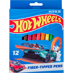 Канцтовари - Набір фломастерів Kite Hot Wheels 12 кольорів (HW24-447) Канцтовари - Набір фломастерів Kite Hot Wheels 12 кольорів (HW24-447)