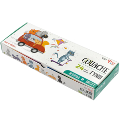 Канцтовари - Набір гуашевих фарб ROSA Kids Cats 24 кольори (301104) Канцтовари - Набір гуашевих фарб ROSA Kids Cats 24 кольори (301104)