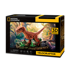 3D-пазли - Тривимірний пазл CubicFun National Geographic Dino Велоцираптор (DS1053h) 3D-пазли - Тривимірний пазл CubicFun National Geographic Dino Велоцираптор (DS1053h)