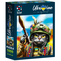 Пазли - Пазли De.tail Кіт з гранатометом (DT1000-08) Пазли - Пазли De.tail Кіт з гранатометом (DT1000-08)