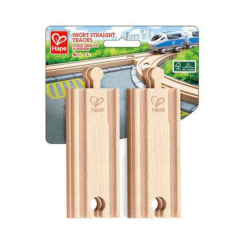 Залізниці та потяги - Ігровий набір Hape Короткі прямі рейки для залізниці (E3778) Залізниці та потяги - Ігровий набір Hape Короткі прямі рейки для залізниці (E3778)