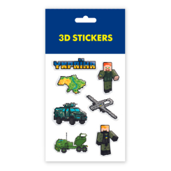 Набори для творчості - 3D стікери Tattooshka Minecraft Ukraine 6 стікерів (SB-33) Набори для творчості - 3D стікери Tattooshka Minecraft Ukraine 6 стікерів (SB-33)