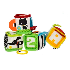 Розвивальні іграшки - М'який кубик Infantino Звірята (306606) Розвивальні іграшки - М'який кубик Infantino Звірята (306606)