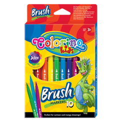Канцтовари - Фломастери Colorino Brush 10 кольорів 10 шт (65610PTR) Канцтовари - Фломастери Colorino Brush 10 кольорів 10 шт (65610PTR)