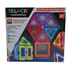 Магнітні конструктори - Магнітний конструктор IBLOCK 14 деталей (PL-923-525) Магнітні конструктори - Магнітний конструктор IBLOCK 14 деталей (PL-923-525)