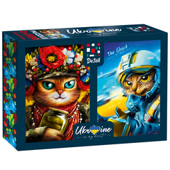 Пазли - Пазли De.tail Кішка воїн та Привид Києва 2 в 1 (DT500-09) Пазли - Пазли De.tail Кішка воїн та Привид Києва 2 в 1 (DT500-09)