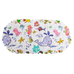 Ванночки, гірки для купання та аксесуари - Захисний килимок у ванну Lindo на присосках білий (6966668686663) Ванночки, гірки для купання та аксесуари - Захисний килимок у ванну Lindo на присосках білий (6966668686663)