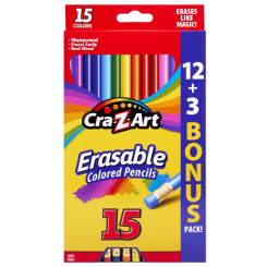 Канцтовари - Олівці кольорові Cra-Z-Art з гумкою 15 кольорів (10459CRA) Канцтовари - Олівці кольорові Cra-Z-Art з гумкою 15 кольорів (10459CRA)