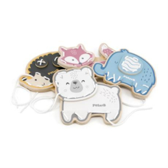 Розвивальні іграшки - Дерев’яна іграшка-шнурівка PolarB Звірята 4 в 1 (44044) Розвивальні іграшки - Дерев’яна іграшка-шнурівка PolarB Звірята 4 в 1 (44044)