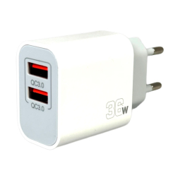 Павербанки - Мережевий зарядний пристрій Remzona Giwell Twin 36W (CHAA-03WT) Павербанки - Мережевий зарядний пристрій Remzona Giwell Twin 36W (CHAA-03WT)