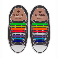 Захисне спорядження - Силіконові антишнурки AntiLaces Stars 38-68 мм 16 шт різнокольорові (SRBW) Захисне спорядження - Силіконові антишнурки AntiLaces Stars 38-68 мм 16 шт різнокольорові (SRBW)