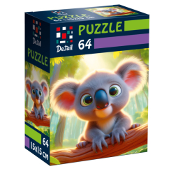 Пазли - Пазли De.tail Коала на гілці 64 деталі (DT1234-18) Пазли - Пазли De.tail Коала на гілці 64 деталі (DT1234-18)