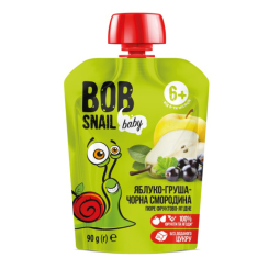 Солодощі - Пюре Bob Snail Яблуко-Груша-Чорна смородина (4820219343820) Солодощі - Пюре Bob Snail Яблуко-Груша-Чорна смородина (4820219343820)