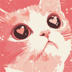 Товари для малювання - Картина за номерами Ідейка Закоханий кіт 30 х 30 см (KHO6864) Товари для малювання - Картина за номерами Ідейка Закоханий кіт 30 х 30 см (KHO6864)