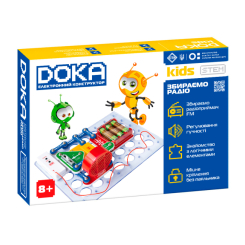 Наукові ігри, фокуси та досліди - Електронний конструктор Doka Збираємо радіо 6 схем (D70703) Наукові ігри, фокуси та досліди - Електронний конструктор Doka Збираємо радіо 6 схем (D70703)
