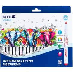 Канцтовари - Набір фломастерів Kite Creative superwashable 36 кольорів (K-1154) Канцтовари - Набір фломастерів Kite Creative superwashable 36 кольорів (K-1154)