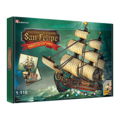 3D-пазли - Тривимірна головоломка-конструктор CubicFun Іспанська армада Сан Феліпе (T4017h) 3D-пазли - Тривимірна головоломка-конструктор CubicFun Іспанська армада Сан Феліпе (T4017h)