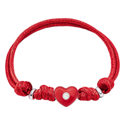 Ювелірні прикраси - Браслет на шнурку UmaUmi Серденько з червоною емаллю та фіанітом (2210000018884) Ювелірні прикраси - Браслет на шнурку UmaUmi Серденько з червоною емаллю та фіанітом (2210000018884)
