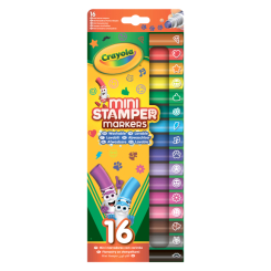 Канцтовари - Набір міні-фломастерів Crayola зі штампами (58-8741) Канцтовари - Набір міні-фломастерів Crayola зі штампами (58-8741)