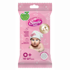 Антисептики і маски - Вологі серветки Smile New sticker для немовлят 10 шт (42106765) Антисептики і маски - Вологі серветки Smile New sticker для немовлят 10 шт (42106765)