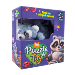 Пазли - Пазли De.tail Єнотик 260 деталей (DT200-09) Пазли - Пазли De.tail Єнотик 260 деталей (DT200-09)