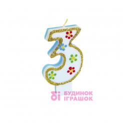 Аксесуари для свят - Свічка для торта Party house Цифра 3 (9869204323015) Аксесуари для свят - Свічка для торта Party house Цифра 3 (9869204323015)