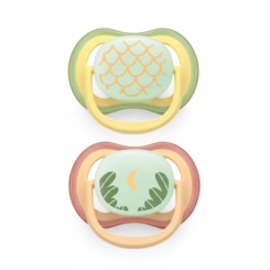 Пустушки та ніблери - Пустушка Avent Ultra Air Nighttime ортодонтична 2 шт (SCF376/27) Пустушки та ніблери - Пустушка Avent Ultra Air Nighttime ортодонтична 2 шт (SCF376/27)
