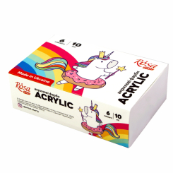 Канцтовари - Набір акрилових фарб Rosa start Color 6 x 10 мл (322111001) Канцтовари - Набір акрилових фарб Rosa start Color 6 x 10 мл (322111001)