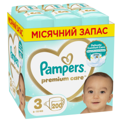 Підгузки - Підгузки Pampers Premium care Midi 6-10 кг 200 шт (8006540855898) Підгузки - Підгузки Pampers Premium care Midi 6-10 кг 200 шт (8006540855898)