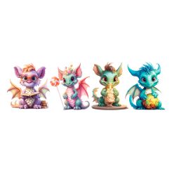 Косметика - Набір тату для тіла Arley Sign Милі дракончики (2104) Косметика - Набір тату для тіла Arley Sign Милі дракончики (2104)