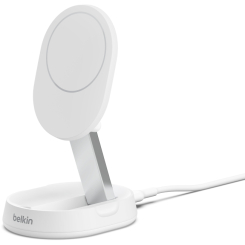 Павербанки - Зарядний пристрій бездротовий Belkin 15Вт Magnetic Stand Qi2 адаптер 20Вт USB-C білий (WIA008VFWH) Павербанки - Зарядний пристрій бездротовий Belkin 15Вт Magnetic Stand Qi2 адаптер 20Вт USB-C білий (WIA008VFWH)