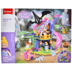 Конструктори з унікальними деталями - Конструктор Sluban Рожева серія Будинок чарівниці 435 деталей (M38-B1057) Конструктори з унікальними деталями - Конструктор Sluban Рожева серія Будинок чарівниці 435 деталей (M38-B1057)