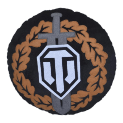 Подушки - Подушка Wargaming World of tanks Нагорода воїна чорно-коричнева кругла (WG043330) Подушки - Подушка Wargaming World of tanks Нагорода воїна чорно-коричнева кругла (WG043330)