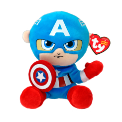 Персонажі мультфільмів - М’яка іграшка TY Marvel Капітан Америка 15 см (44002) Персонажі мультфільмів - М’яка іграшка TY Marvel Капітан Америка 15 см (44002)