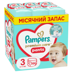 Підгузки - Підгузки-трусики Pampers Premium care Midi 6-11 кг 144 шт (8006540490891) Підгузки - Підгузки-трусики Pampers Premium care Midi 6-11 кг 144 шт (8006540490891)