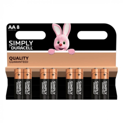 Акумулятори і батарейки - Батарейки лужні Duracell Simply AA LR6 8шт (5000394002272) Акумулятори і батарейки - Батарейки лужні Duracell Simply AA LR6 8шт (5000394002272)