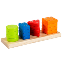 Розвивальні іграшки - Дерев'яний конструктор Cubika Геометричний сортер LSG-2 (15337) (4823056515337) Розвивальні іграшки - Дерев'яний конструктор Cubika Геометричний сортер LSG-2 (15337) (4823056515337)