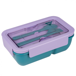 Ланч-бокси - Ланч-бокс Yes Fusion з приладдям фіолетово-зелений (708170) Ланч-бокси - Ланч-бокс Yes Fusion з приладдям фіолетово-зелений (708170)
