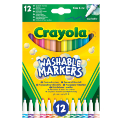 Канцтовари - Набір фломастерів Crayola Washable 12 шт (58-6671) Канцтовари - Набір фломастерів Crayola Washable 12 шт (58-6671)