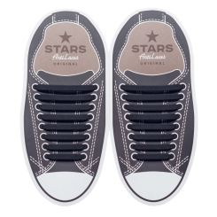 Захисне спорядження - Силіконові антишнурки AntiLaces Stars 38-68 мм 16 шт чорні (SB) Захисне спорядження - Силіконові антишнурки AntiLaces Stars 38-68 мм 16 шт чорні (SB)