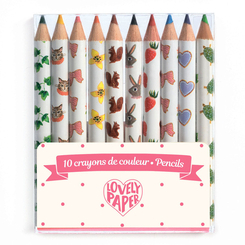 Канцтовари - Набір кольорових міні-олівців DJECO 10 шт (DD03725) Канцтовари - Набір кольорових міні-олівців DJECO 10 шт (DD03725)