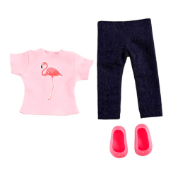 Одяг та аксесуари - Набір Addo Джинси футболка та взуття для ляльки (314-13102) Одяг та аксесуари - Набір Addo Джинси футболка та взуття для ляльки (314-13102)